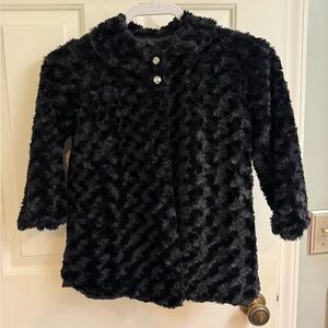 Kid Fashion Girls Faux Fur Jewel Jacket Size 10